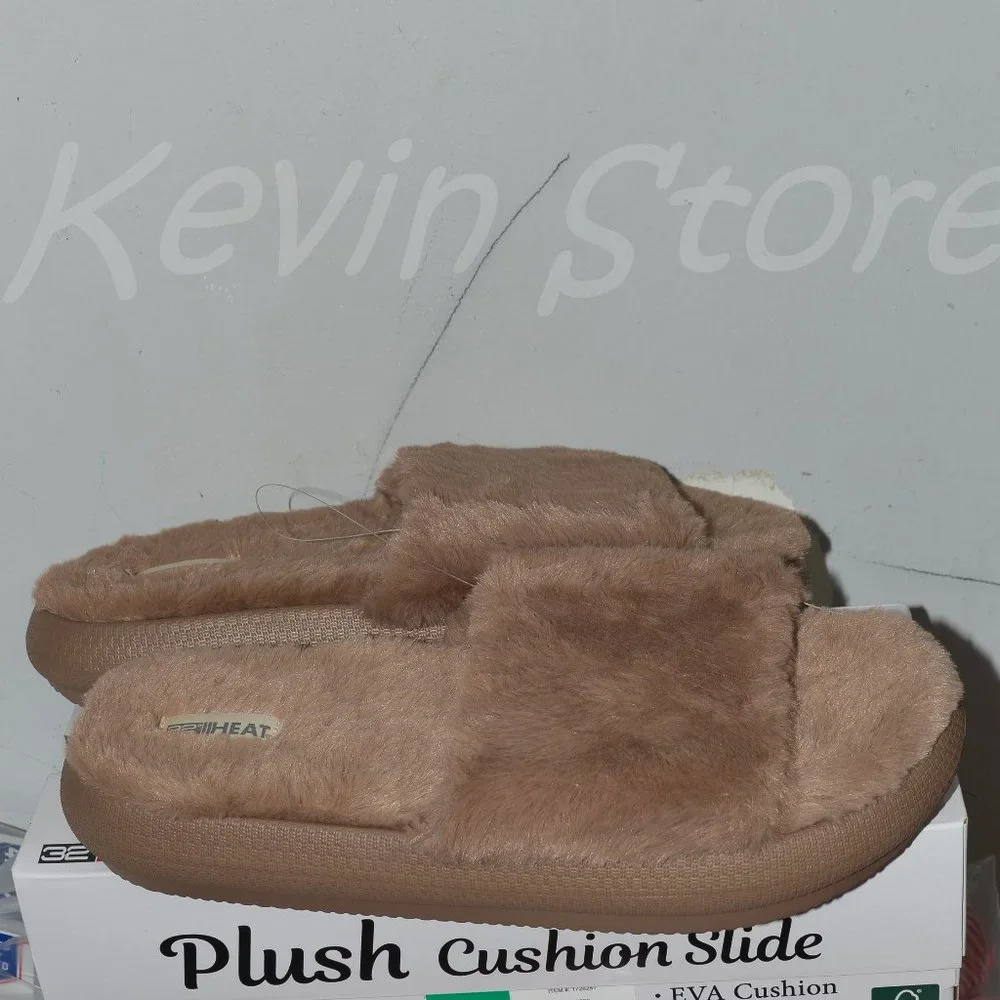 Brown 32 Degrees Plush Lined Unisex Sizing Slide‎